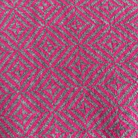 CAbi Meg Pink Gray Diamond Print Knit Women's Button Up Cardigan Sweater Size S - Picture 9 of 10